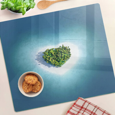 Tábua para corte Ilha com palmeiras