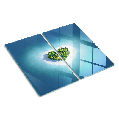 Tábua para corte Ilha com palmeiras