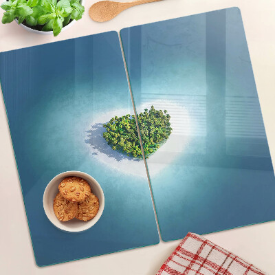 Tábua para corte Ilha com palmeiras