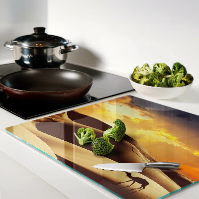 Tábua para cozinha Paisagem desértica ao pôr do sol