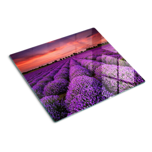 Tábua para cozinha Campo de lavanda ao pôr do sol