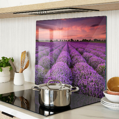 Tábua para cozinha Campo de lavanda ao pôr do sol