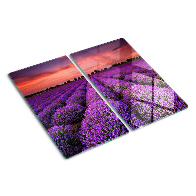Tábua para cozinha Campo de lavanda ao pôr do sol