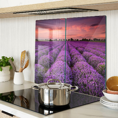 Tábua para cozinha Campo de lavanda ao pôr do sol