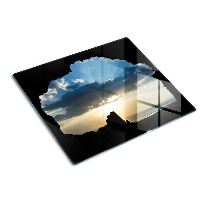 Tábua para cozinha Pôr do sol atrás das nuvens