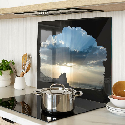 Tábua para cozinha Pôr do sol atrás das nuvens