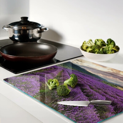 Tábua para corte Campo de lavanda ao pôr do sol