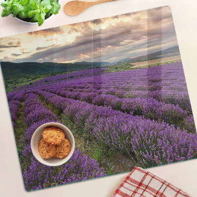 Tábua para corte Campo de lavanda ao pôr do sol