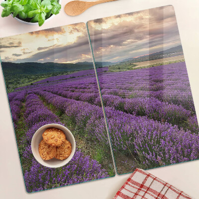 Tábua para corte Campo de lavanda ao pôr do sol