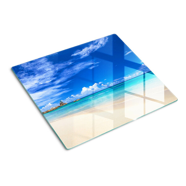 Tábua para cozinha Praia tropical com céu azul