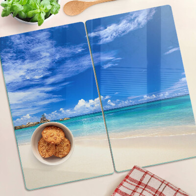 Tábua para cozinha Praia tropical com céu azul