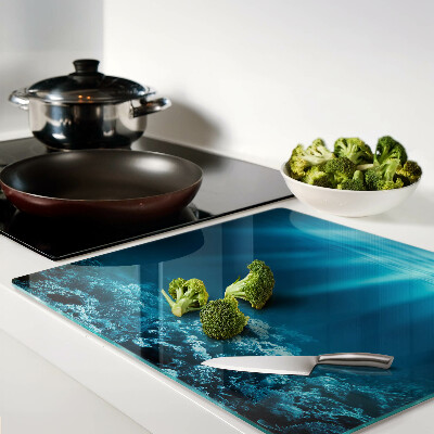 Tábua para corte Paisagem subaquática com um recife de coral