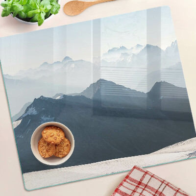 Tábua para cozinha Paisagem montanhosa nas nuvens