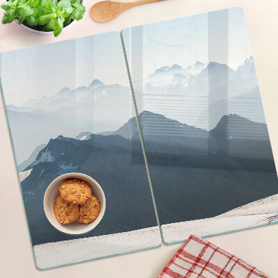Tábua para cozinha Paisagem montanhosa nas nuvens