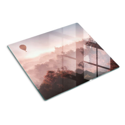 Tábua para cozinha Balão de ar quente sobre a paisagem