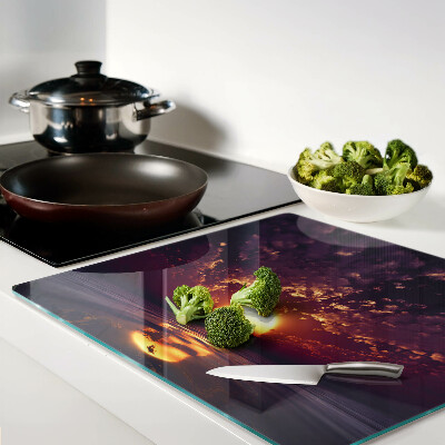 Tábua para cozinha Pôr do sol sobre o mar