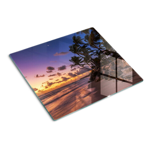 Tábua para cozinha Pôr do sol sobre a praia