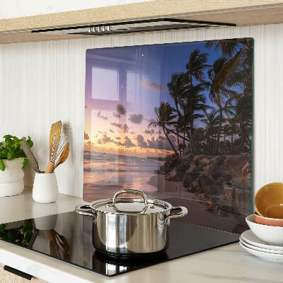 Tábua para cozinha Pôr do sol sobre a praia