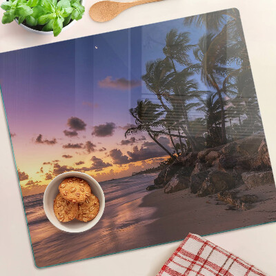 Tábua para cozinha Pôr do sol sobre a praia