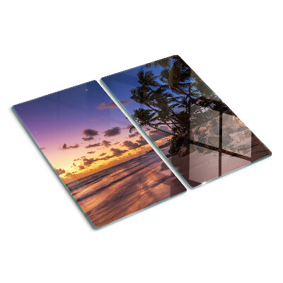 Tábua para cozinha Pôr do sol sobre a praia