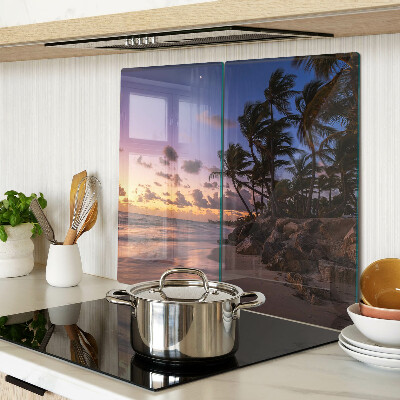 Tábua para cozinha Pôr do sol sobre a praia