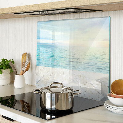 Tábua para cozinha O mar e o cais de madeira