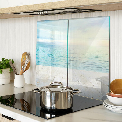 Tábua para cozinha O mar e o cais de madeira