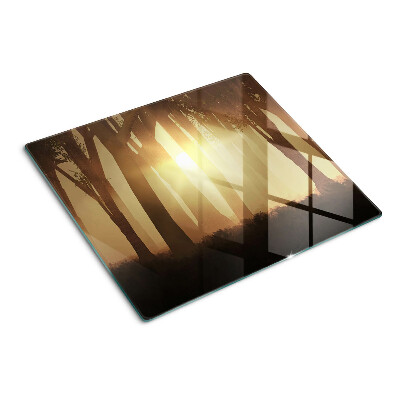 Tábua para corte Pôr do sol na floresta