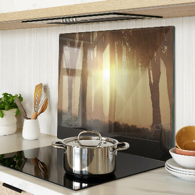 Tábua para corte Pôr do sol na floresta