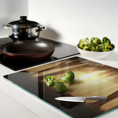 Tábua para corte Pôr do sol na floresta