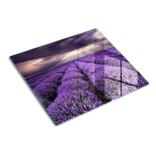 Tábua para corte Campo de lavanda com pôr do sol