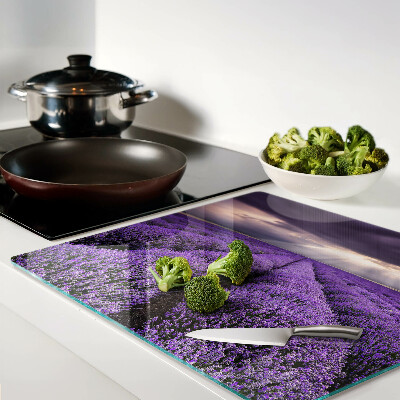 Tábua para corte Campo de lavanda com pôr do sol