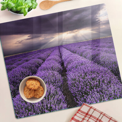Tábua para corte Campo de lavanda com pôr do sol