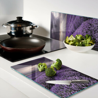 Tábua para corte Campo de lavanda com pôr do sol