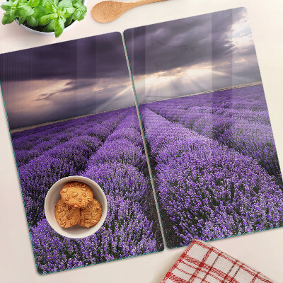 Tábua para corte Campo de lavanda com pôr do sol