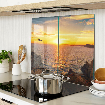 Tábua para cozinha Pôr do sol sobre o mar