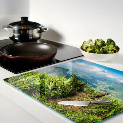 Tábua para cozinha Paisagem montanhosa com vegetação