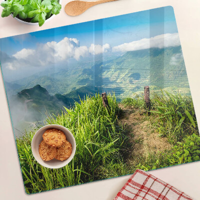 Tábua para cozinha Paisagem montanhosa com vegetação