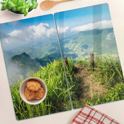 Tábua para cozinha Paisagem montanhosa com vegetação