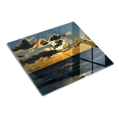 Tábua para corte Pôr do sol sobre o mar