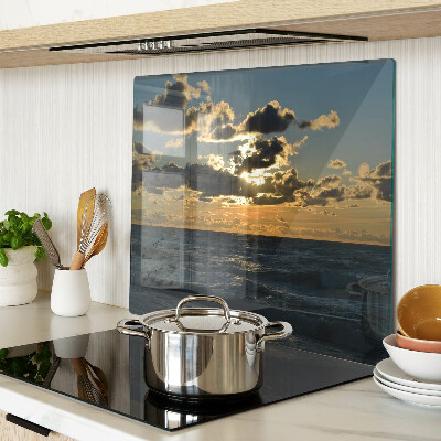 Tábua para corte Pôr do sol sobre o mar