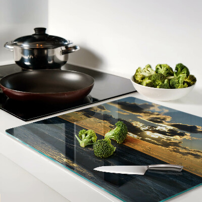 Tábua para corte Pôr do sol sobre o mar