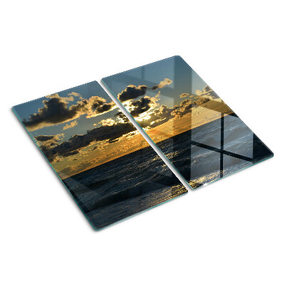 Tábua para corte Pôr do sol sobre o mar