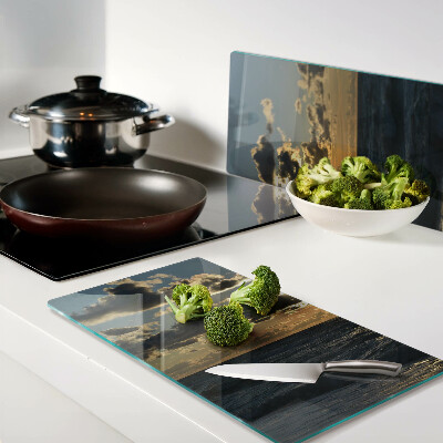 Tábua para corte Pôr do sol sobre o mar