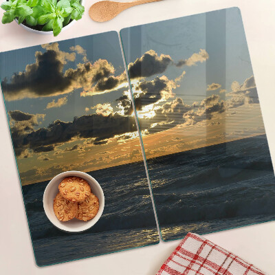 Tábua para corte Pôr do sol sobre o mar
