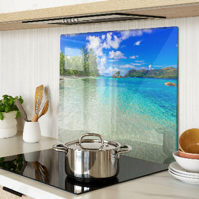 Tábua para cozinha Praia tropical com águas azuis