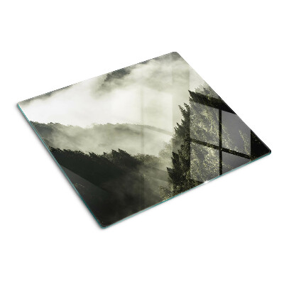 Tábua para corte Paisagem montanhosa com neblina
