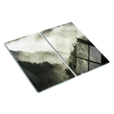 Tábua para corte Paisagem montanhosa com neblina