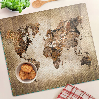 Tábua para corte Mapa-múndi vintage