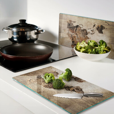 Tábua para corte Mapa-múndi vintage